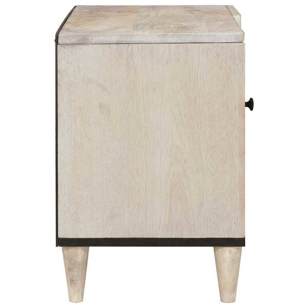 vidaXL Unites TV avec &eacute;tag&egrave;re Blanc 80 x 33 x 46 cm Bois d'ing&eacute;nierie