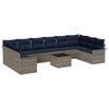 vidaXL Ensemble de canap&eacute; de jardin 11 pcs Gris polyrotin
