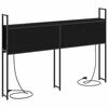 vidaXL Headboard de Rangement avec Station de Charge Ch&ecirc;ne noir 140 cm