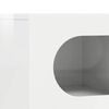 vidaXL Meuble TV Blanc brillant 60 x 35 x 40 cm Bois d'ing&eacute;nierie