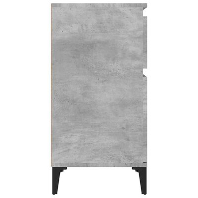 vidaXL Table de chevet gris béton 40x35x70 cm