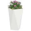 vidaXL Jardini&egrave;re 2 pcs Blanc 40 x 40 x 75 cm Acier
