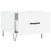 vidaXL Tables basses 2 pcs blanc brillant 50x50x40cm bois d'ingénierie
