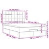 VidaXL Cadre de lit ottoman avec matelas gris fonc&eacute; 140x200 cm tissu