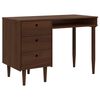 vidaXL Bureau BILBAO Caramel fonc&eacute; 114 x 53 x 75 cm