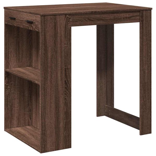 vidaXL Table de bar chêne marron 102x70x103,5 cm bois d'ingénierie