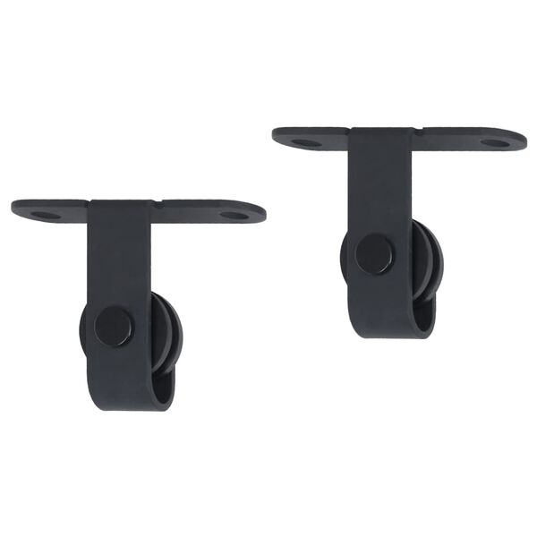 vidaXL Kit mini de porte d'armoire coulissante Acier au carbone 152 cm