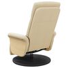 vidaXL Fauteuil inclinable de massage avec repose-pieds cr&egrave;me tissu