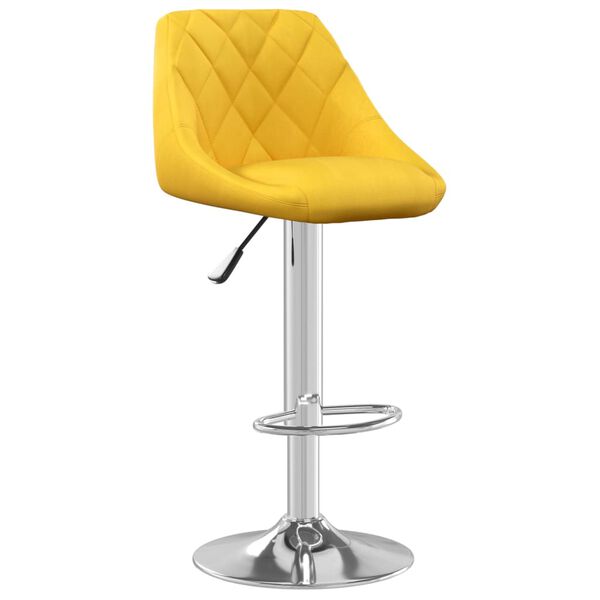 vidaXL Tabourets de bar lot de 2 jaune moutarde velours