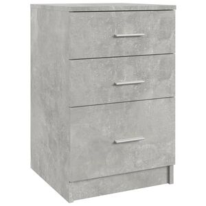 vidaXL Table de chevet Gris b&eacute;ton 40x40x63 cm bois d&rsquo;ing&eacute;nierie