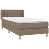 vidaXL Sommier &agrave; lattes de lit avec matelas Taupe 90x190 cm Tissu