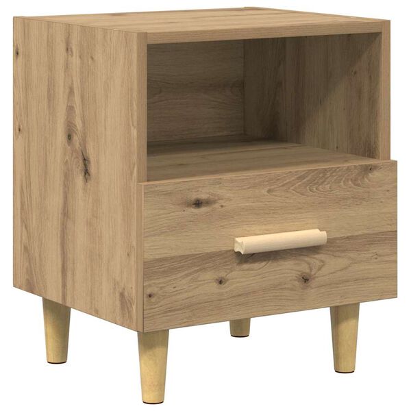 vidaXL Cabinet de chevet avec tiroir Ch&ecirc;ne artisanal 40 x 35 x 47 cm
