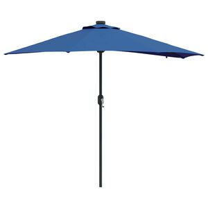 vidaXL Parasol de jardin 294 x 150 x 223 cm Polyester et Acier Azur