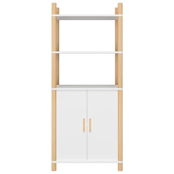 vidaXL Buffet haut Blanc 60x40x141 cm Bois d'ing&eacute;nierie