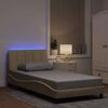vidaXL Cadre de lit sans matelas Hanko crème 100x200 cm tissu