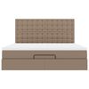 VidaXL Cadre de lit ottoman et matelas cappuccino 160x200cm similicuir