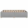 vidaXL Cadre de lit sans matelas gris clair 120x190 cm tissu