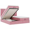 vidaXL Cadre de lit ottoman avec matelas rose 160x200 cm velours