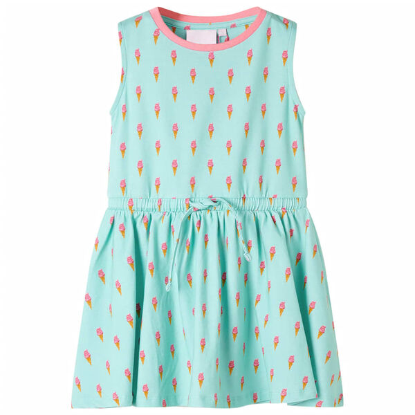 Robe pour enfants avec cordon de serrage menthe claire 92