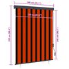 vidaXL Store roulant d'ext&eacute;rieur 140x250 cm Orange et marron