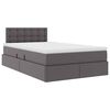 vidaXL Lit avec rangement et matelas Gris 120 x 190 cm Simili cuir