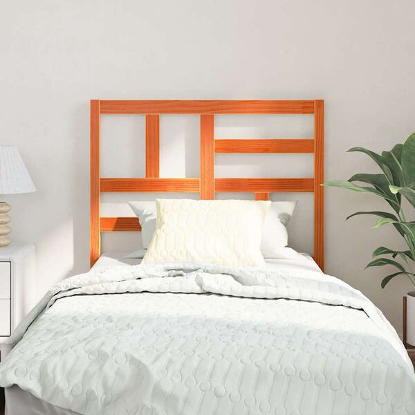 vidaXL T&ecirc;te de lit Brun cire 105,5 x 4 x 104 cm Pin massif