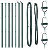 vidaXL Poteau de cl&ocirc;ture. 7 pcs Vert Acier