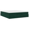 VidaXL Cadre de lit ottoman avec matelas vert fonc&eacute; 180x200 cm velours