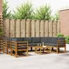 vidaXL Ensemble de canap&eacute;s d'ext&eacute;rieur 10 pcs Naturel et Anthracite