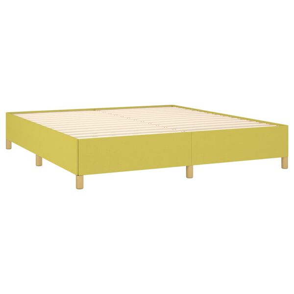 vidaXL Cadre de lit sans matelas vert 180x200 cm tissu