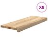 vidaXL Marches d'escalier 8 pcs non trait&eacute; 70x25x2cm bois ch&ecirc;ne massif