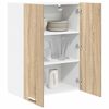 vidaXL Armoire suspendue avec stockage Ch&ecirc;ne Sonoma 60 x 31 x 80 cm
