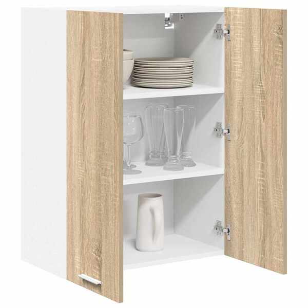 vidaXL Armoire suspendue avec stockage Ch&ecirc;ne Sonoma 60 x 31 x 80 cm