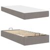 vidaXL Cadre de lit avec matelas avec matelas 2 pcs Taupe tissu