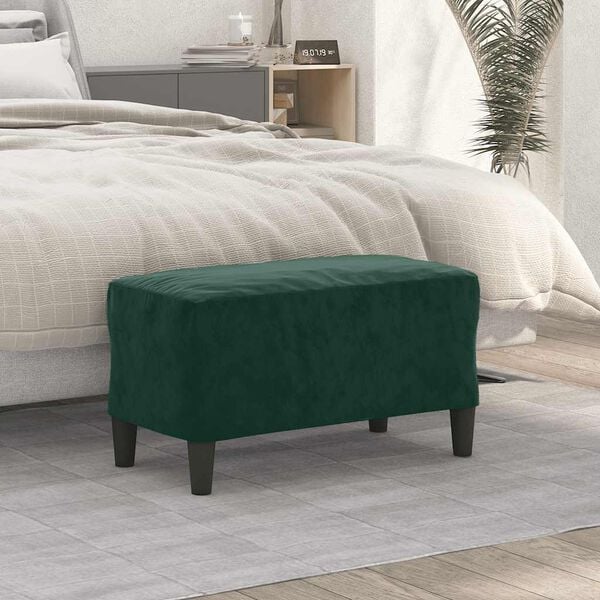 vidaXL Banc Vert foncé 70x35x41 cm Velours