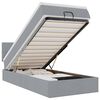 vidaXL Lit ottoman avec matelas gris clair 100x200 cm tissu