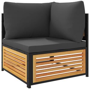 vidaXL Canap&eacute; d'angle de jardin avec coussins bois massif d'acacia