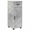 vidaXL Cabinet de salle de bain avec tiroir Gris b&eacute;ton 30 x 35 x 80 cm