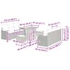 vidaXL Ensemble de canapé de jardin 9 pcs Beige polyrotin