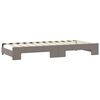 vidaXL Lit de jour avec gigogne et matelas taupe 100x200 cm tissu