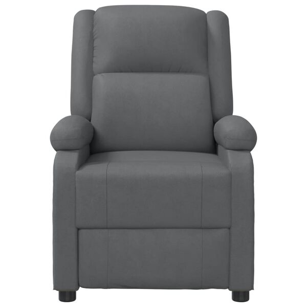 vidaXL Fauteuil de massage Gris Similicuir