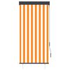 vidaXL Store roulant d'ext&eacute;rieur 80x250 cm Blanc et orange