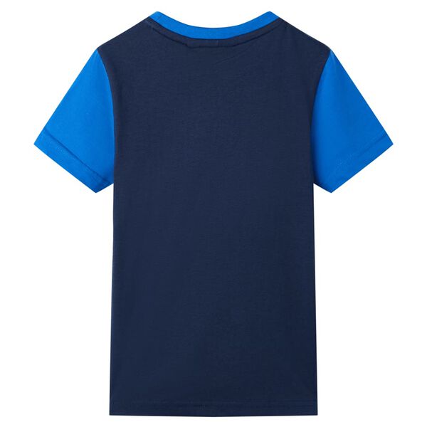 T-shirt pour enfants bleu et bleu marine 116