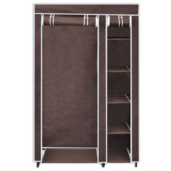 vidaXL Garde-robe Tissu Marron