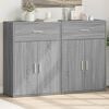 vidaXL Buffets 2 pcs sonoma gris 60x30x84 cm bois d'ing&eacute;nierie