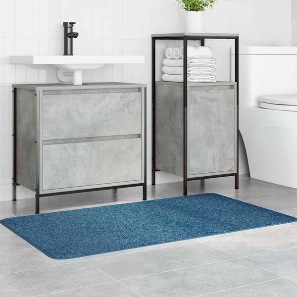 vidaXL Tapis de bain antid&eacute;rapant Bleu 70 x 120 cm PP