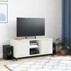 vidaXL Meuble TV blanc 100,5x39x43,5 cm acier