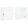 vidaXL Armoires murales 2 pcs blanc 69,5x34x90 cm