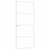 vidaXL Porte d'intérieur Blanc 83x201,5 cm Trempé verre aluminium fin