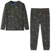 Pyjamas pour enfants &agrave; manches longues kaki 128